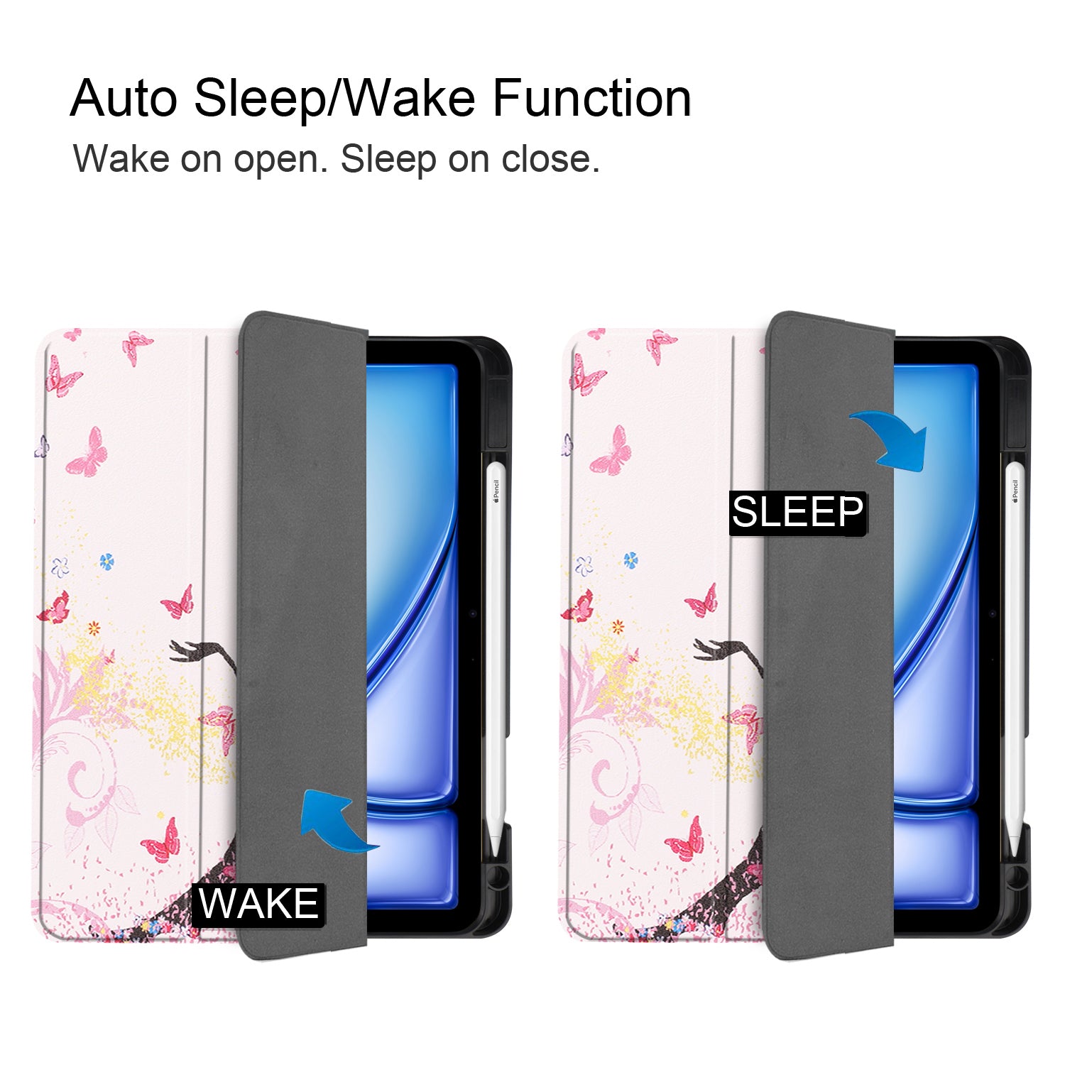 For iPad Air 11 (2024) Case Pattern Printing Protective Cover with Pen Slot and Tri-fold Stand For iPad Air 11 (2024) Case Pattern Printing Protective Cover with Pen Slot and Tri-fold Stand